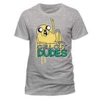 adventure time chill out dude t shirt sports grey large