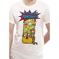 Adventure Time- Pancakes Unisex White T-Shirt XX-Large