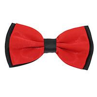 Adjustable Men Wedding Party Double Layer Silk Bowtie Bow tie