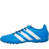 adidas Junior ACE 16.4 TF Astro Football Boots Shock Blue/White/Semi Solar Slime