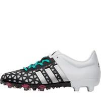 adidas Junior ACE 15.1 FG / AG Football Boots Core Black/Matte Silver/Shock Mint