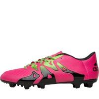 adidas Mens X 15.3 FG / AG Football Boots Shock Pink/Solar Green/Core Black