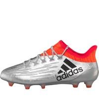 adidas Mens X 16.1 FG Football Boots Silver Metallic/Core Black/Solar Red