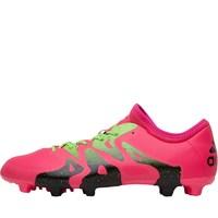 adidas Mens X 15.2 FG / AG Football Boots Shock Pink/Solar Green/Core Black