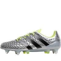 adidas Mens ACE 16.1 SG Football Boots Silver Metallic/Core Black/Solar Yellow