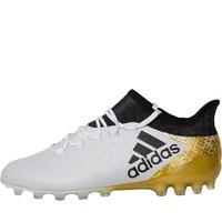 adidas Mens X 16.1 AG Football Boots White/Core Black/Gold Metallic