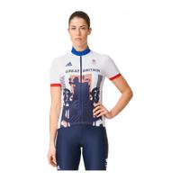 adidas Women\'s Team GB Replica Cycling Short Sleeve Jersey - White - XL