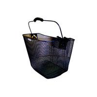 Adie Front Mesh Basket With Plastic Holder | Black