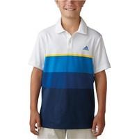 Adidas Boys ClimaCool Engineered Striped Polo Shirt