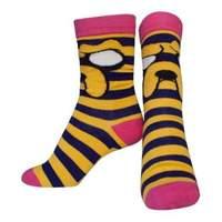 Adventure Time Female Jake With Striped Pattern Crew Socks 38/41 Multi-colour (cr220108adv-38)