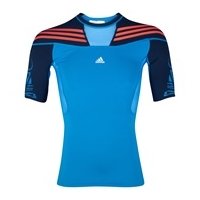 Adidas TechFit Preperation Top - Short Sleeve - Bright Blue/Collegiate Navy/Infrared