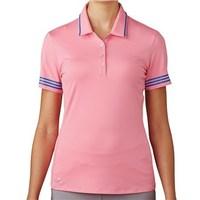 Adidas Ladies 3 Stripes Tipped Polo Shirt