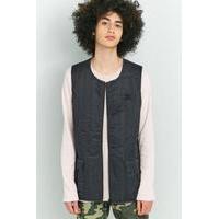 adidas shadow tones black utility quilted vest dark grey