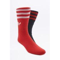 adidas Red and Black Trefoil Socks Pack, ASSORTED