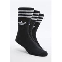 adidas Black Crew Sport Socks Pack, BLACK