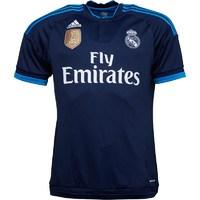 adidas Mens RMCF Real Madrid World Champions Third Jersey Night Indigo/Bright Blue