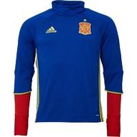 adidas Mens FEF Spain 3 Stripe ClimaCool Mock Neck Training Top Collegiate Royal