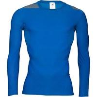 adidas mens techfit powerweb climalite compression long sleeve top blu ...