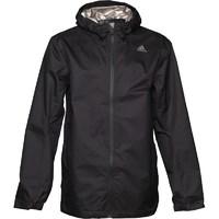 adidas mens performance poly rain jacket black