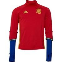 adidas Mens FEF Spain 3 Stripe ClimaCool Mock Neck Training Top Scarlet