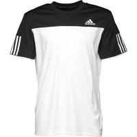 adidas Mens Club 3 Stripe ClimaCool Tennis Top White/Black