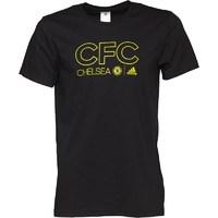 adidas mens cfc chelsea t shirt blacksemi solar yellow