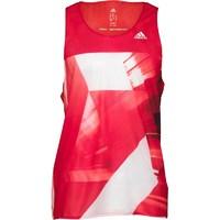 adidas mens adizero climalite running singlet whiteray red