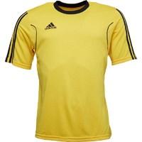 adidas Mens Squad 13 3 Stripe ClimaLite Training Top Sunshine/Black