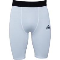 adidas mens techfit base compression 9inch shorts white