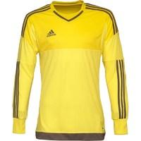 adidas Mens 3 Stripe Top 15 ClimaCool Padded Goalkeeper Shirt Bright Yellow