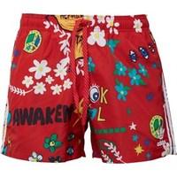 adidas originals x pharrell williams mens artist doodle shorts red