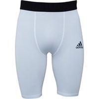 adidas Mens TechFit Base Compression 9inch Shorts White