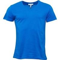 adidas Neo Mens St Basic V-Neck T-Shirt Blue