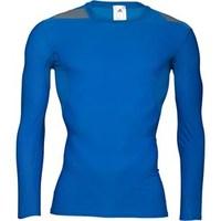 adidas mens techfit powerweb climalite compression long sleeve top blu ...