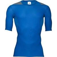 adidas Mens TechFit Powerweb Compression ClimaCool Top Blue