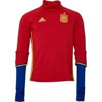 adidas mens fef spain 3 stripe climacool mock neck training top scarle ...