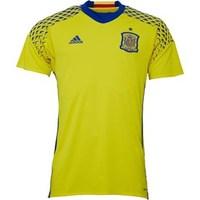 adidas Mens FEF Spain Away Goalkeeper Shirt Yellow