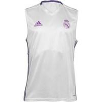 adidas mens rmcf real madrid 3 stripe sleeveless training top crystal  ...