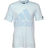 adidas Mens Big Logo T-Shirt Ice Blue