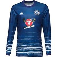 adidas mens cfc chelsea pre match long sleeve home jersey chelsea blue ...