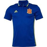 adidas mens fef spain 3 stripe climalite polo collegiate royal