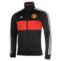 adidas manchester united 3 stripes track top mens