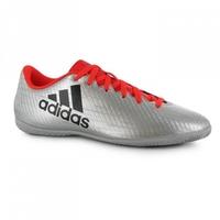 Adidas X 16.4 Mens Indoor Court Trainers (Silver-Solar Red)