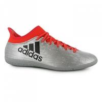 Adidas X 16.3 Mens Indoor Court Trainers (Silver-Solar Red)