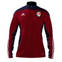 adidas County Carlow GAA Mi Team 14 Quarter Zip - Youth - University Red/New Navy/White