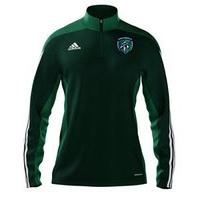 adidas County Fermanagh GAA Mi Team 14 Quarter Zip - Youth - Forest Green/Twilight Green/White