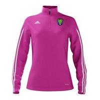 adidas County Roscommon GAA Mi Team 14 Quarter Zip - Womens - Intense Pink/White
