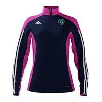 adidas County Fermanagh GAA Mi Team 14 Quarter Zip - Womens - New Navy/Intense Pink/White