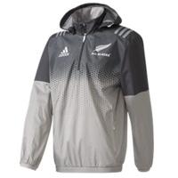 adidas New Zealand All Blacks 2017/18 All Weather Jacket - Medium Grey Heather/Dark Grey Heather