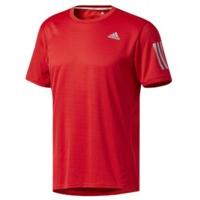 adidas response short sleeve running tee mens scarlet